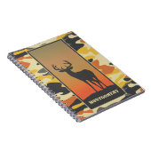 シカとカモフラージュのスパイラルノート ノートブック (右側)