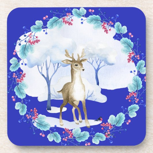 シカとリース コースター (正面)