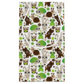 シカのカメのバニー動物の壁紙 スモールペーパーバッグ (裏面)