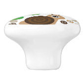 シカのカメのバニー動物の壁紙 セラミックノブ (側面)