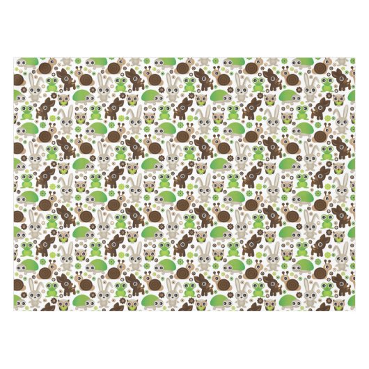 シカのカメのバニー動物の壁紙 テーブルクロス (正面(横))