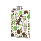 シカのカメのバニー動物の壁紙 フラスク (左)