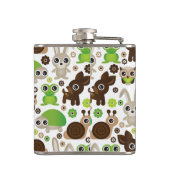 シカのカメのバニー動物の壁紙 フラスク (裏面)