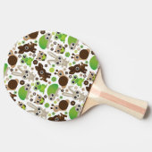 シカのカメのバニー動物の壁紙 卓球ラケット (横)