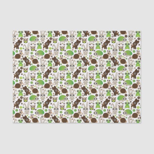 シカのカメのバニー動物の壁紙 薄葉紙 (正面)