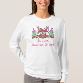 シカのクリスマスがやってきた Tシャツ