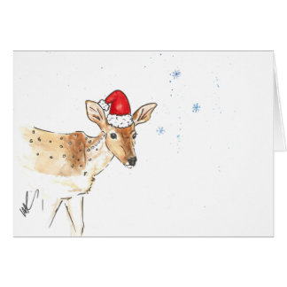 シカのクリスマスカード