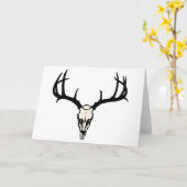 シカのスカル カード (黄色い花)