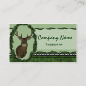 シカのチェーン剥製術の名刺の~の緑 名刺 (裏面)