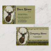 シカのチェーン剥製術の名刺の~ブラウン 名刺 (正面/裏面)