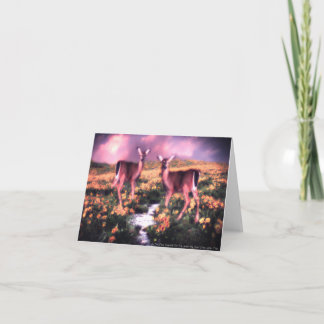 シカのデザインNotecard カード