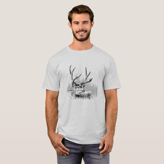 シカのハンター Tシャツ (正面フル)