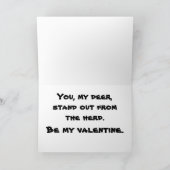 シカのバレンタインカードの群れ シーズンカード (内部)