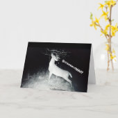 シカのバースデー・カード カード (黄色い花)