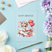 シカのパイロット 誕生日 アクリル招待状 (インサイチュ (ウェディング))