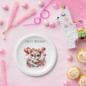 シカのパイロット 誕生日 ペーパープレート (パーティー)