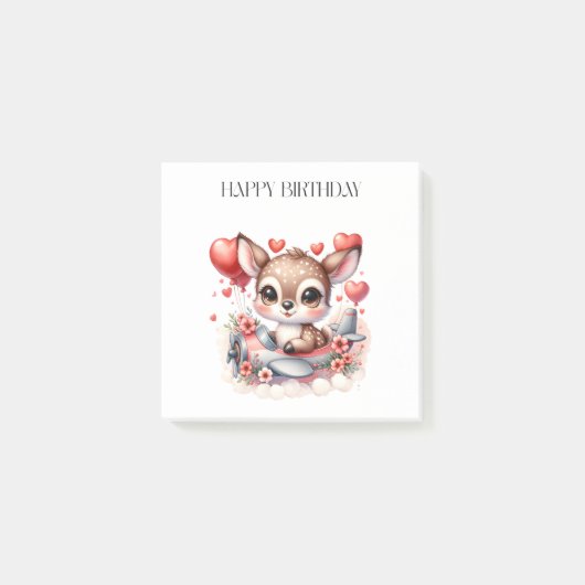 シカのパイロット 誕生日 ポストイット (正面)