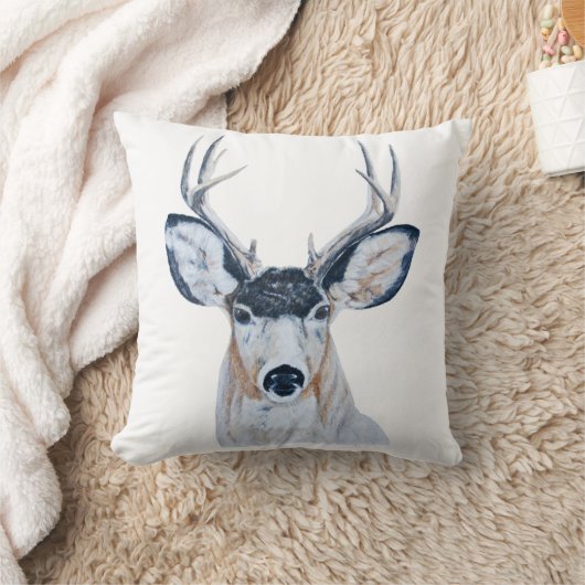 シカのヘッド枕 クッション (ブランケット)