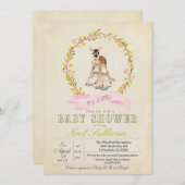 シカのベビーシャワーの女の子の招待状 招待状