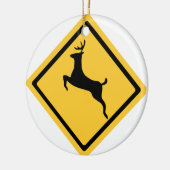 シカの交差の記号 セラミックオーナメント (左)