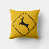 シカの交通、交通警告標識、米国 クッション (裏面)