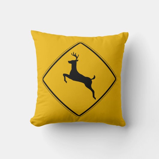 シカの交通、交通警告標識、米国 クッション (正面)