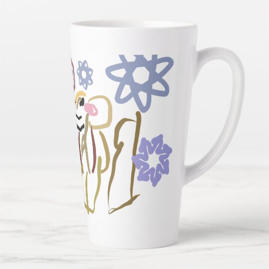 シカの冬の恋人 カフェラテマグ (右)