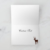 シカの冬の森林最初雪 シーズンカード (内部)