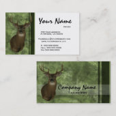 シカの剥製術の名刺の~の緑 名刺 (正面/裏面)