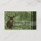 シカの剥製術の名刺の~の緑 名刺 (裏面)