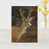 シカの友人 カード (黄色い花)