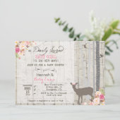 シカの女の子のベビーシャワーの招待状 招待状 (スタンド正面)