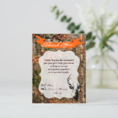 シカの木びき台の頭部カムを捜す4x5平らなサンキューカード サンキューカード (スタンド正面)