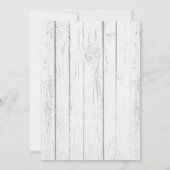 シカの枝角の白い木製のベビーシャワーの招待状 招待状 (裏面)