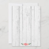 シカの枝角の白い木製のベビーシャワーの招待状 招待状 (裏面)