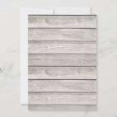 シカの枝角の白い木製のベビーシャワーの招待 招待状 (裏面)