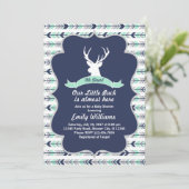 シカの森林ベビーシャワーの招待 招待状 (スタンド正面)