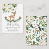 シカの森(き)の動物が本の赤ちゃんのシャワーをもたらす エンクロージャーカード (正面/裏面)