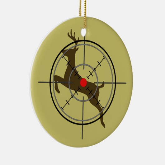 シカの狩りのクリスマスのオーナメント セラミックオーナメント (右)