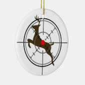 シカの狩りのクリスマスのオーナメント セラミックオーナメント (右)