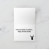 シカの狩りのバースデー・カード カード (内部)