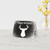 シカの狩りのバースデー・カード カード (黄色い花)