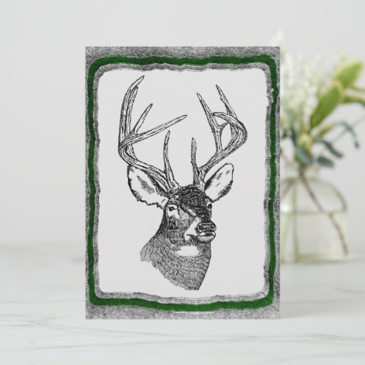 シカの狩りの招待のテンプレート 招待状 (スタンド正面)