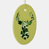 シカの狩りの迷彩柄の木びき台 セラミックオーナメント (右)