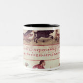 シカの狩り ツートーンマグカップ (中央)