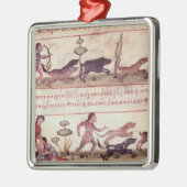 シカの狩り メタルオーナメント (左)