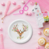 シカの紙皿のベビーシャワーの森林(雄ジカの)枝角 ペーパープレート (パーティー)
