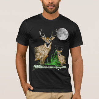 シカの芸術の野性生物のTシャツ Tシャツ