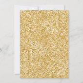 シカの誕生日の招待の女の子のピンクの金ゴールドの森林パーティー 招待状 (裏面)