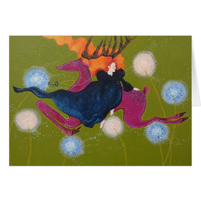 シカの跳躍 (正面横)